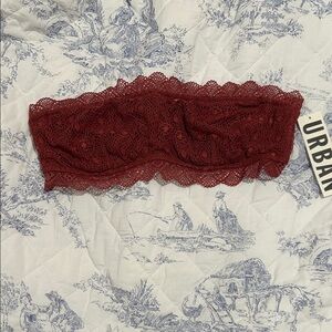 Urban Outfitters Red Lace Bandeau